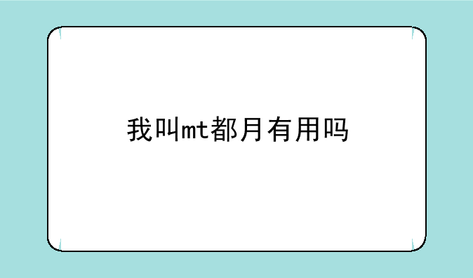 我叫mt都月有用吗
