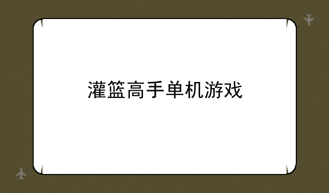 灌篮高手单机游戏