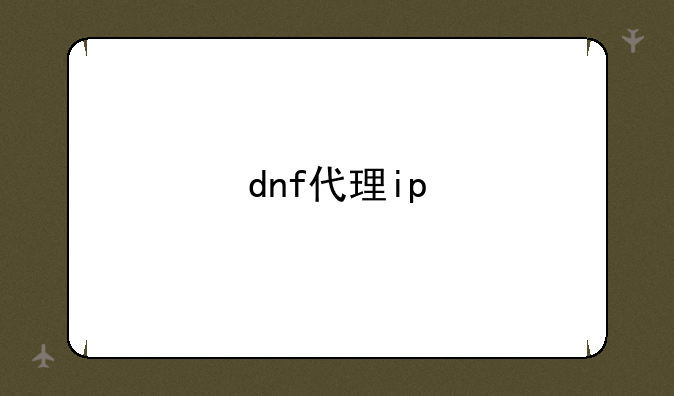 dnf代理ip